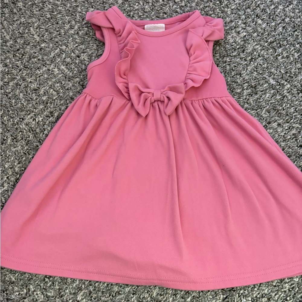 EUC Madison laine 4T bow pink thick dress